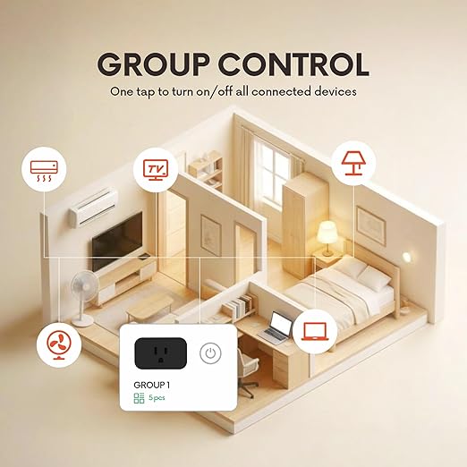 BXST WiFi Smart Plug 15A 1800W, Smart Outlet with Timer & Countdown, Voice Control with Alexa & Google Home, 2.4GHz WiFi Socket for Home Appliances, No Hub Required, CE FCC Listed, Black, 1 Pack
