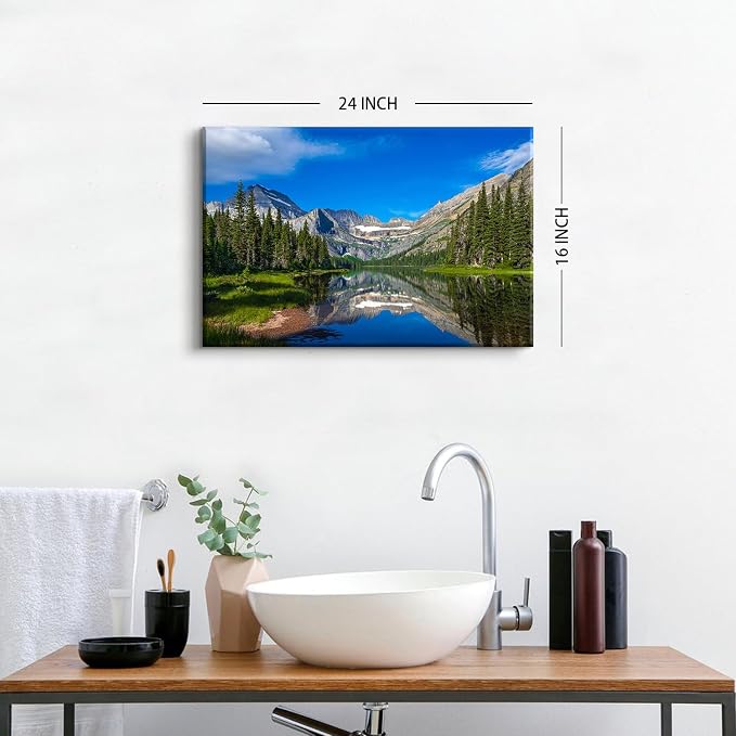Nature Mountain Wall Art for Living Room Banff National Park Posters Colorado Mountains Pictures for Living Room Wall Decor Moraine Lake Landscape Canvas Painting Prints Artwork Home Decoration 16x24"