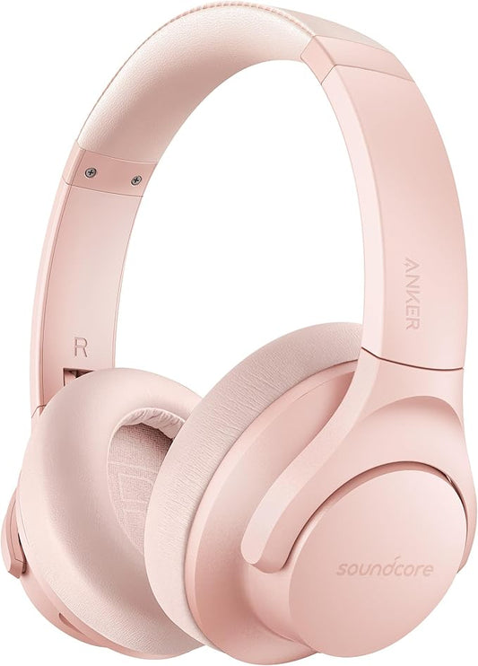 Soundcore Life Q20 Hybrid Active Noise Cancelling Headphones, Wireless Over Ear Bluetooth Headphones, 60H Playtime, Hi-Res Audio, Deep Bass, Memory Foam Ear Cups, for Travel, Home Office (Renewed)