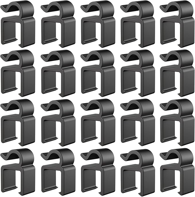 20 Pack Mic Cable Clips Microphone Cable Clip Mic Boompole Clips Wire Holder Organizer for Wired Microphone Arm Stand Vocal Dynamic Microphones Suspension Boom Scissor Mic Stand Desk Stand