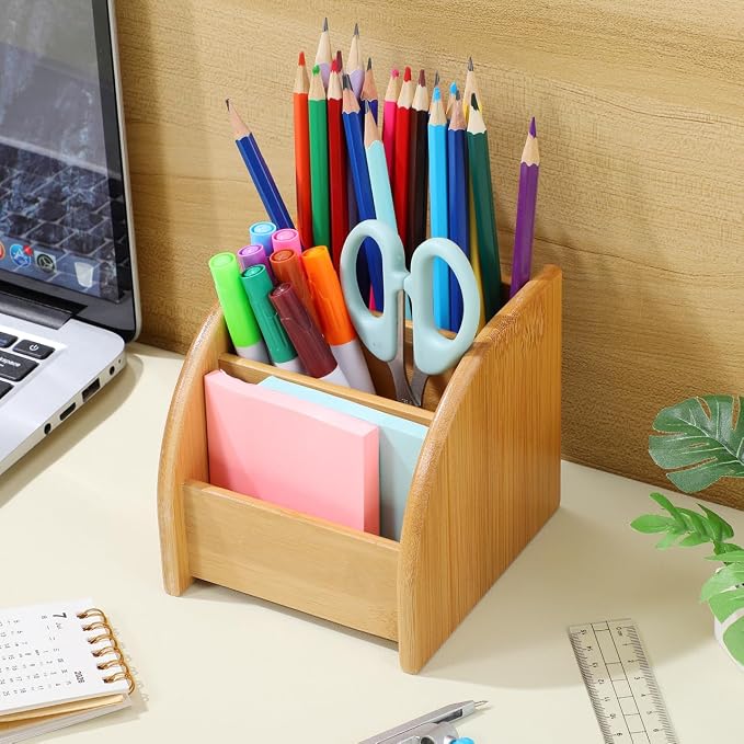 GALPADA Pen Holder Desk Organizer Desktop Storage Box for Pens Pencils Markers and Office Supplies 4.92 X 4.52 X 4.52 in Minimalist Design for Home Office and Classroom