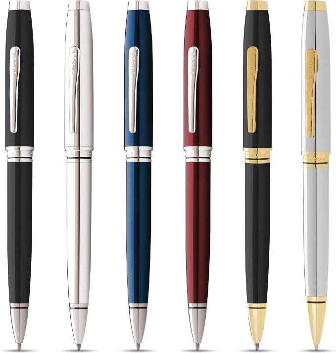 Cross Coventry Blue Lacquer Ballpoint Pen - Refillable Pen for Smooth Writing - Professional, Elegant Accessory - Black Ink - Long-Lasting Use - Desk Essential - Gift-Ready