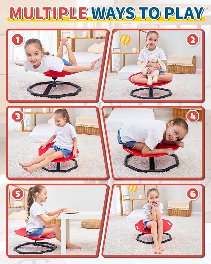 KidBloom Spinning Chair for Autistic Kids, Upgrade Handle Sensory Toys for Kids with Autism, ADHD Sensory Chair, Autism Sensory Products