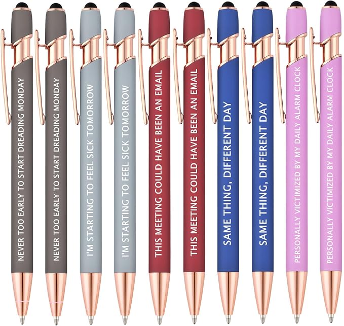 work sucks Ballpoint pen set - funny pens with sayings,Black Ink(work sucks pens)