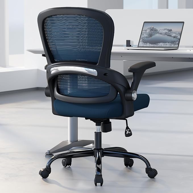 TRALT Office Chair - Ergonomic Office Chair with Back Support, Home Office Desk Chairs, 330lbs Wide Seat Big and Tall Office Chairs, Comfy Desk Chair for Work, Study, Office, Gaming (Dark Blue)