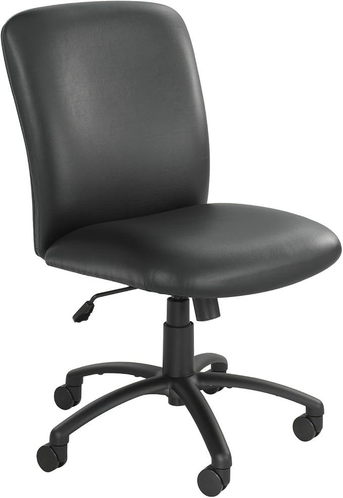 Uber Big & Tall Task Chair, High Back Black Vinyl