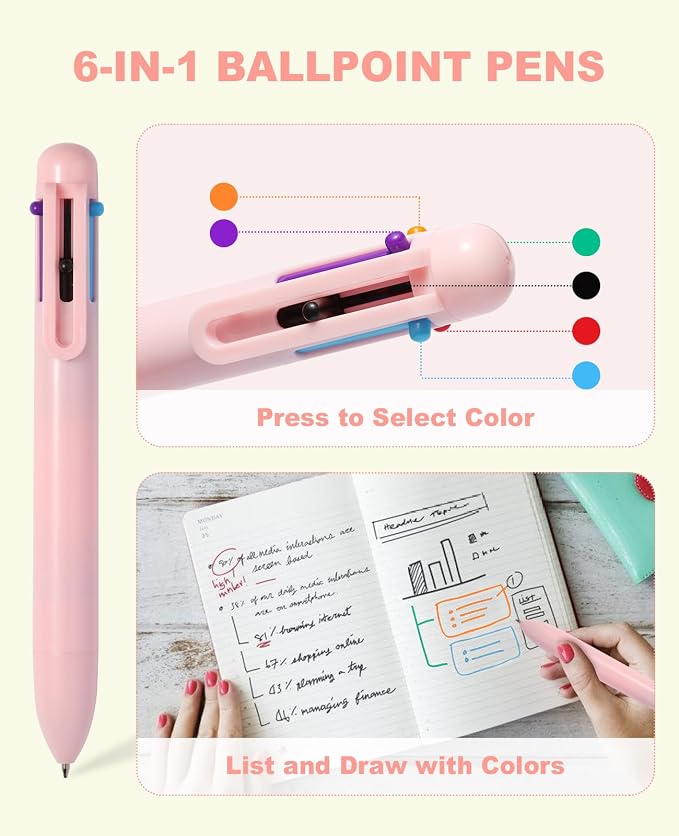 56 PCS Aesthetic School Supplies with Large Pencil Case, 5 Inspirational Ballpoint Pens, 12 Pastel Highlighters, 5 Black Ink Gel Pens, 6 Mechanical Pencils 0.5-0.7mm College Student Essentials (Beige)
