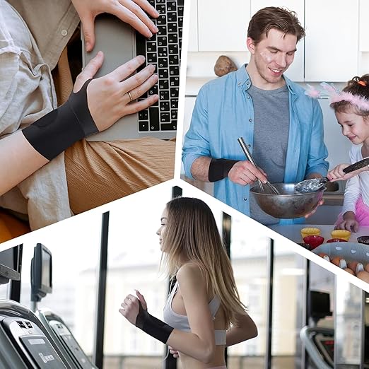 Wrist Brace,2 pack Wrist Support for Carpal Tunnel Pain Relief,Ulnar Brace Ultra-Thin Elastic for Tear,Wrist wraps Repetitive Wrist Use Injury,Fits Both Wrists