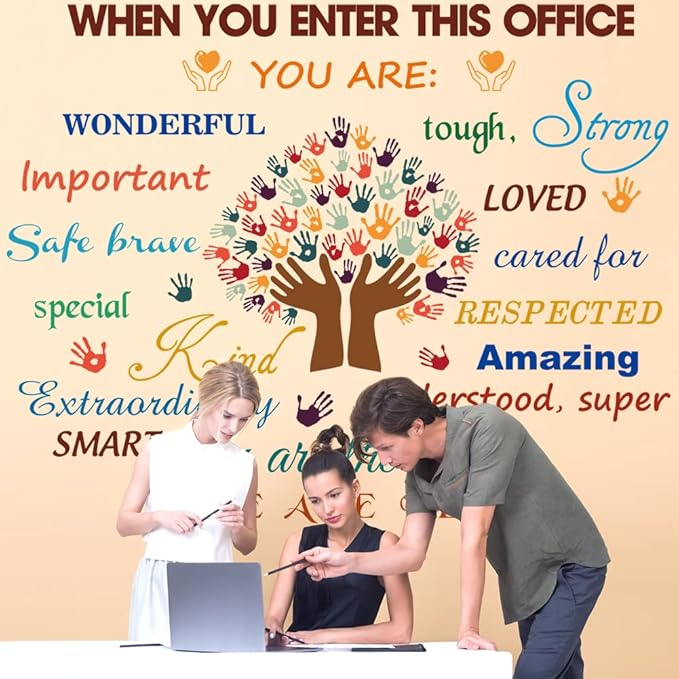 Inspirational Quotes Decals Peel and Stick Motivational Wall Decals Colorful Motivational Lettering Office Home Decor Wall Decoration