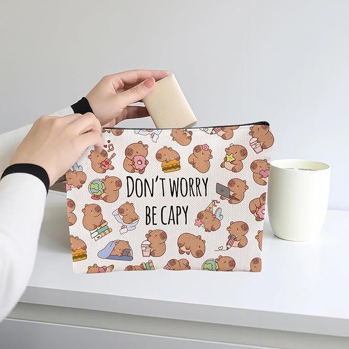 Capybara Gifts, Cute Capybara Stationery Set, Kawaii Sticky Notes Kit, 4 Erasable Gel Pens, Girls Christmas Gifts Back to School Supplies Office Small Gift for Women Birthday