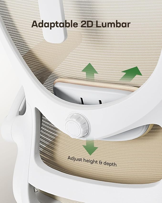 Marsail Ergonomic Office Chair with 3D Armrests, Pack of 10 | Office Desk Chair with High Back Mesh, Adjustable Lumbar Support, Rolling Work Swivel Task Chairs with Wheel, Headrest, home