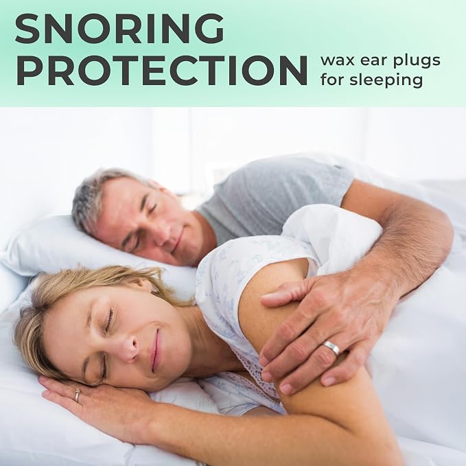 Peace&Quiet PQ Wax Ear Plugs for Sleeping, Swimming - 50 Soft Noise Cancelling Silicone Gel Wax Earplugs for Sleep and Swimmers, Ear Protection with Sound Blocking Level of 32 Db, Green