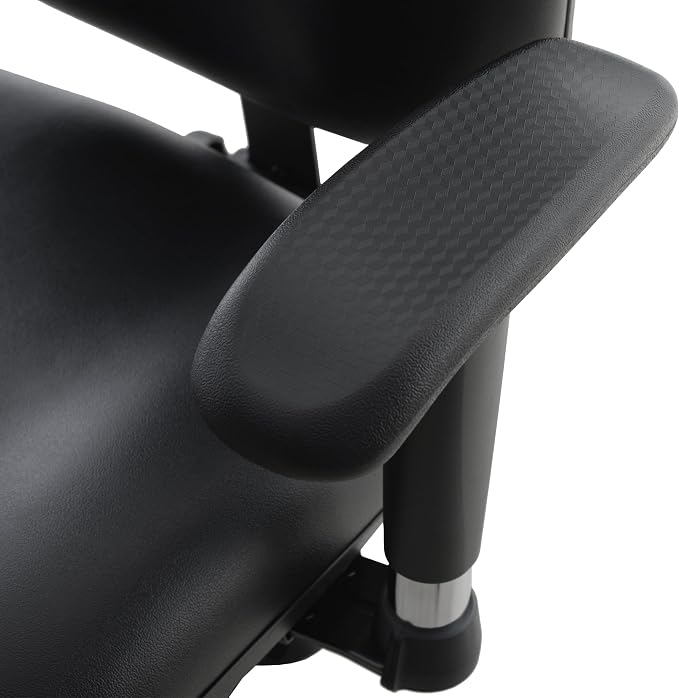 Romig Conley 24/7 Vinyl Office Chair Big & Tall 400lb Max Weight, Adjustable Back & Seat Height, with Wheels, Black