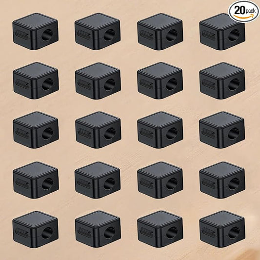 20 Pack Magnetic Cord Organizer, Adhesive Cable Management Wire Holder, Cable Clips Wire Keeper for Desk, Nightstand, Home, Office, Desktop, Car, Wall, Matte Black