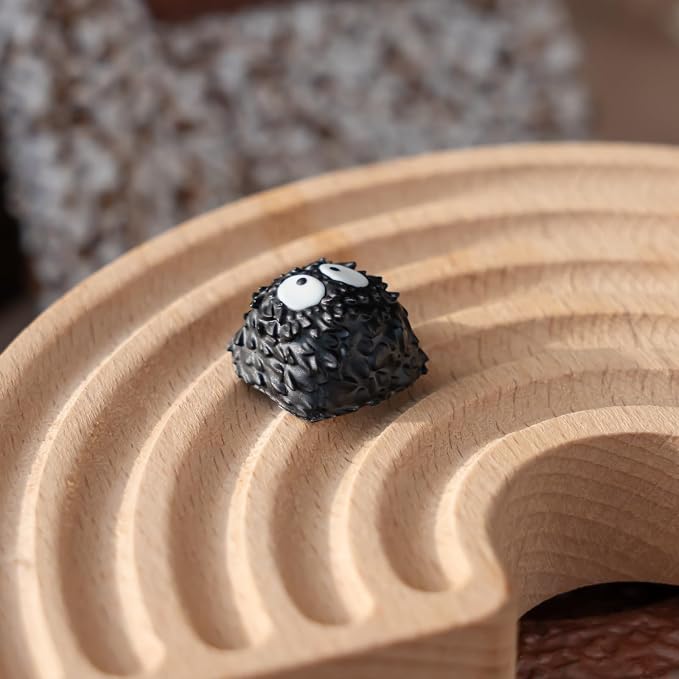 Artisan Keycap - Black Coal Ball Resin Keycaps 1U ESC Custom Handmade Keycap Replacement for Mechanical Keyboard (MQK-01)