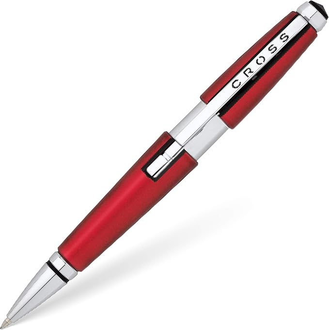 Cross Edge Formula Red Selectip Rollerball Pen, Black Ink - Elegant Accessory for Effortless Writing - Capless Slide-Open & Snap-Shut Design - Ergonomic Shape - Comfortable Grip - Ideal Gift