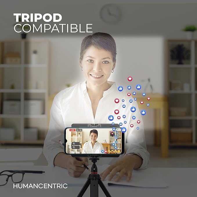 HumanCentric Video Conference Lighting Kit, Camera Light for Zoom Meetings, Streaming Video Face Light, Easy Setup for Remote Work, Computer Monitor or Laptop Light for Video Conferencing