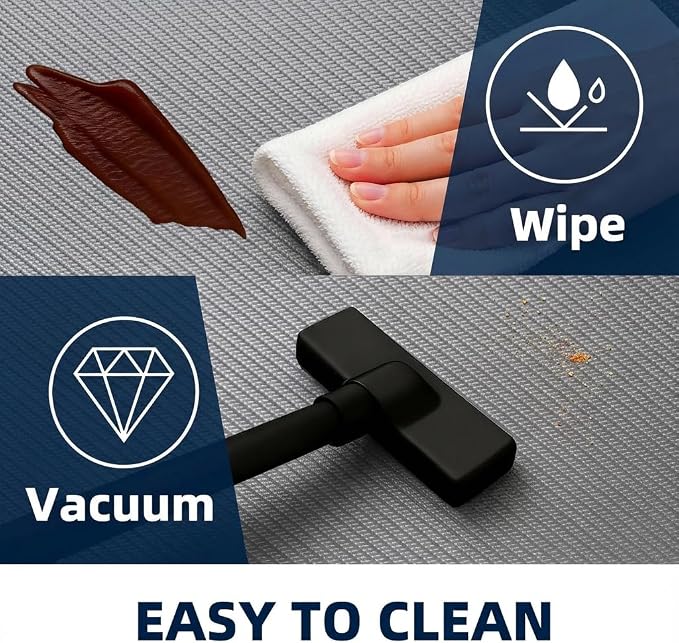 Kitchen Mat Cushioned Anti Fatigue, 0.75" Waterproof,Non Slip Kitchen Rugs, Memory Foam Comfort Mat for Standing at Home,Office,Sink,Laundry(20"x47.2" Grey)