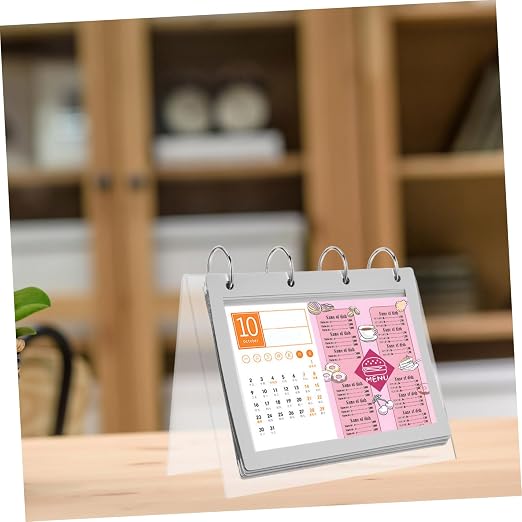Transparent Acrylic Flip Display Stand V Shape Multi Functional Holder for Menus Calendars and More Sturdy Base for Restaurants Offices and Home Decor