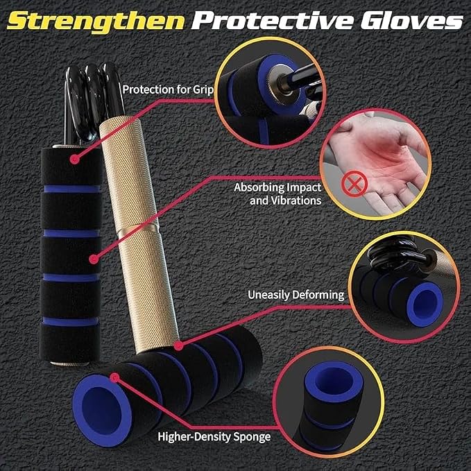 Grip Strength Trainer Set – 6 Pack Adjustable Hand Grippers with Non-slip Handles for Forearm,Wrist,Finger Strength-Strengthener Kit for Fitness,Rehab and Athletes