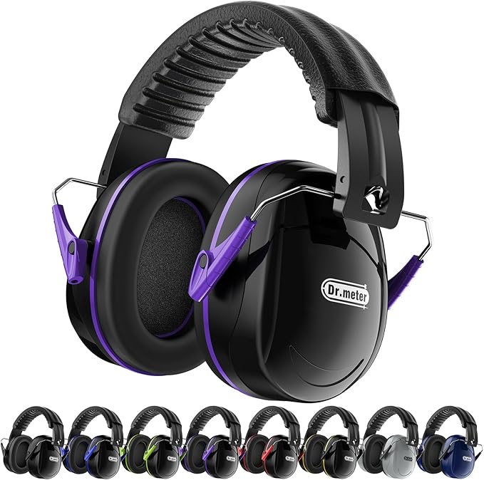 Ear Protection for Gun Range, 31dB SNR Noise Reduction Safety Ear Muffs, Hearing Protective Noise Cancelling Headphones for Autistic Kids Adults Earmuff for Mowing Monster Jam