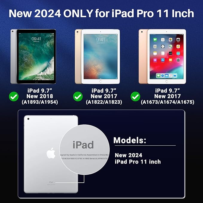 ZOEGAA Privacy screen Protector for iPad 6th 5th Generation (9.7 inch 2018/2017 & iPad Air 2), Anti Blue Light Glare Spy Private Filter