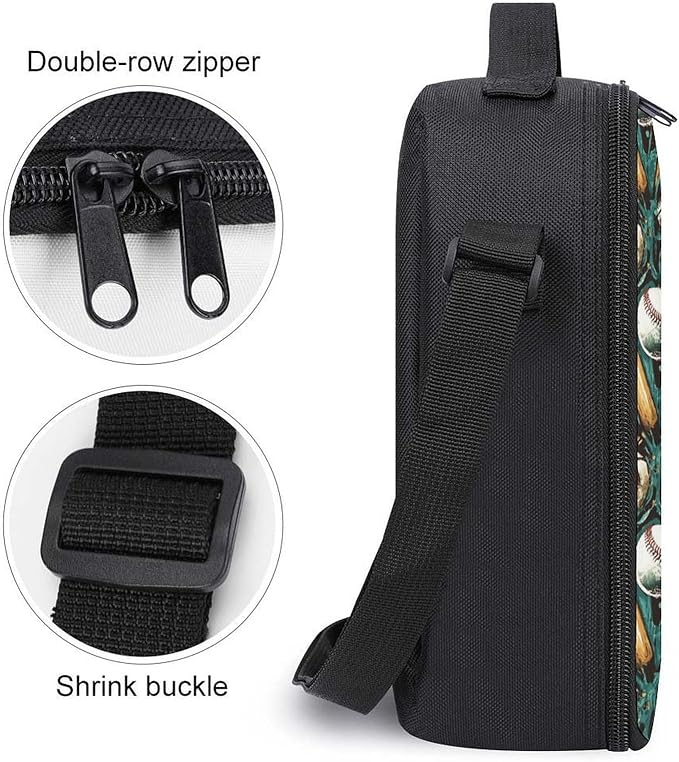 Personalized Baseball Backpack with Name Back to School Supplies Bookbag for Kids Boys Custom Football Balls Player Schoolbag and Water Bottle Cup&Pencil Pouch School Backpacks with Lunch Box Set
