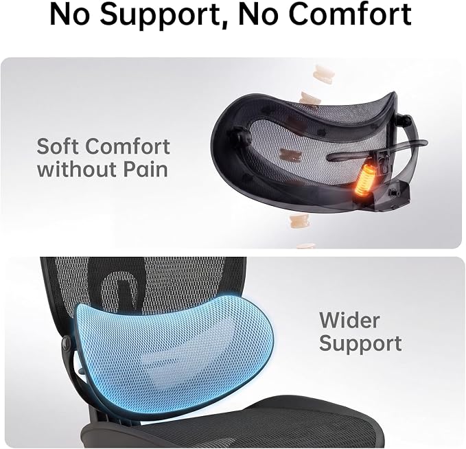 SIHOO Doro C300 Pro V2 Ergonomic Office Chair, Full-Body Adaptive Support, 8D Armrests & Breathable Mesh, Comfy High Back Computer Desk Chair for Long Hours, 135° Recline, 2 Packs, Black