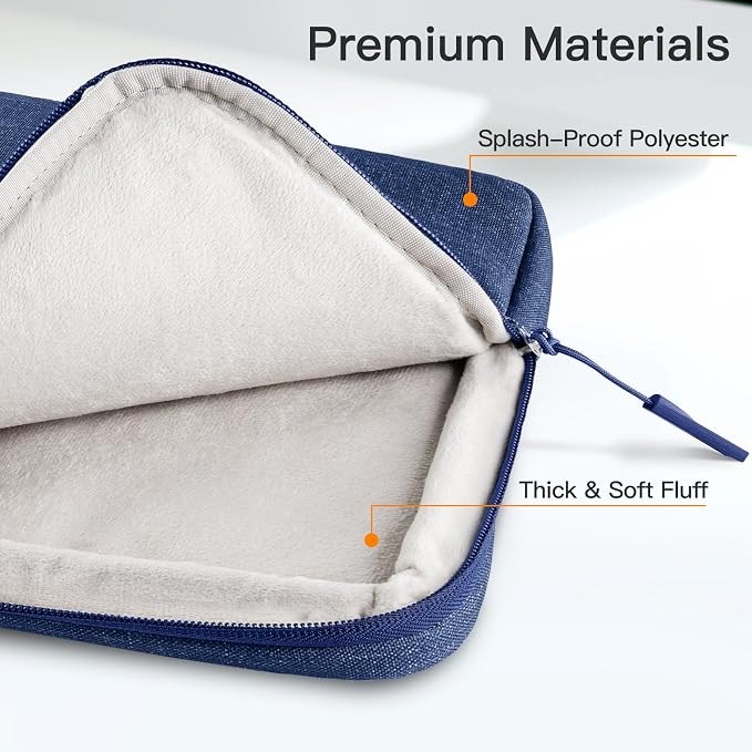 JETech Laptop Sleeve for 13-14Inch MacBook Neo (A18 Pro), MacBook Air/Pro (M1-M5) 2020-2026, 13-13.6 Inch Notebook, Waterproof Shock Resistant Bag Case with Accessory Pocket (Cobalt Blue)