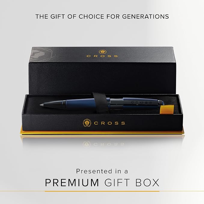 Cross Edge Matte Blue Lacquer Gel Rollerball Pen