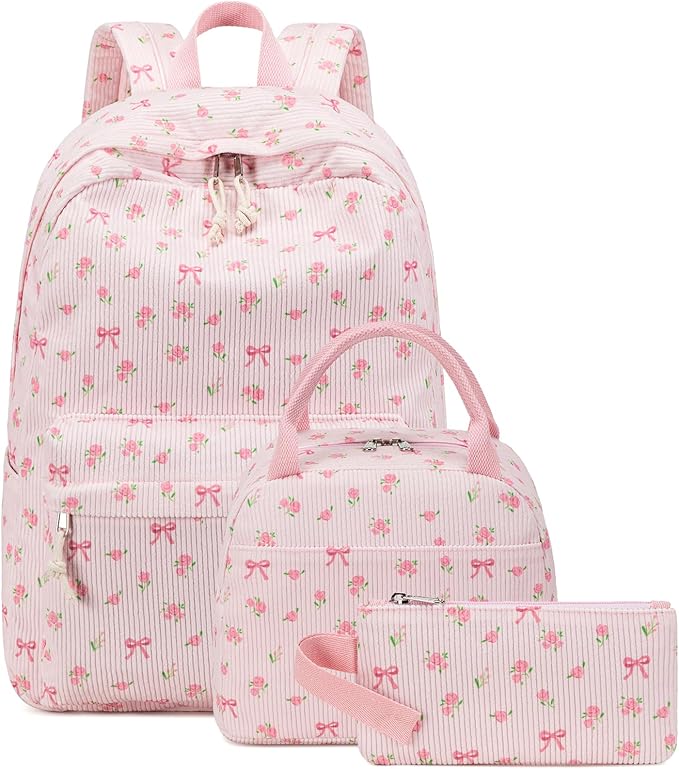 BTOOP School Backpacks for Teen Girls Bookbags Lightweight Kids Backpack School Bags Set with Lunch Box Pencil Case