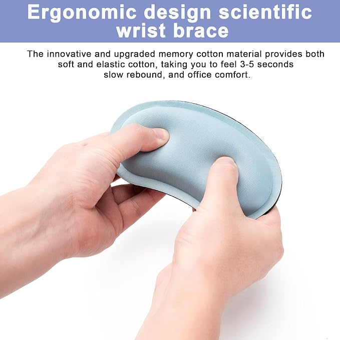 Hoewina Keyboard Wrist Rest,Ergonomic Wrist Rest,Superfine Fabric and Gel Memory Foam Wrist Pad for Computer Keyboard for Easy Typing & Pain Relief, Suitable for Office, Family, Outdoor, Rose Red