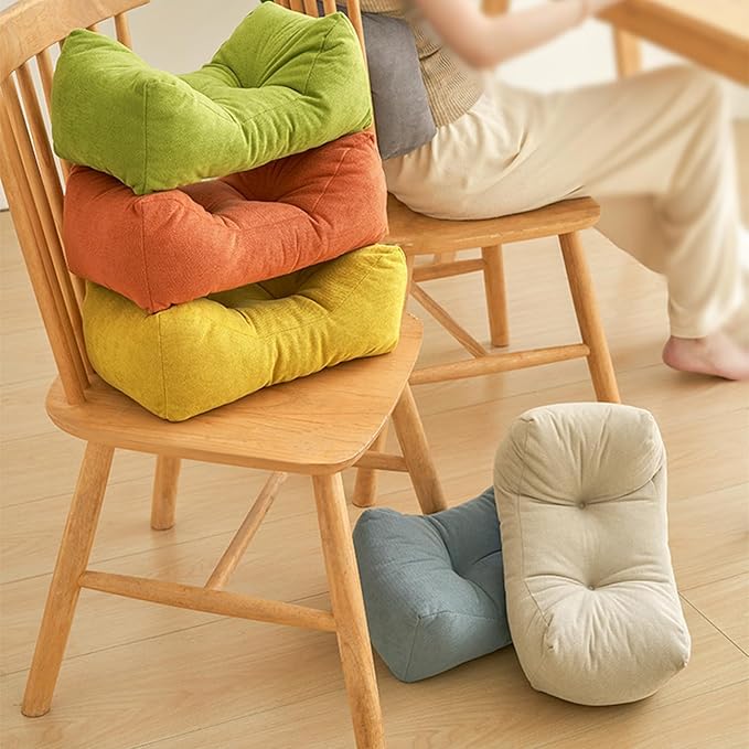 Back Pillow for Chair, Lumbar Support Pillow for Office Chair Lower Back Pain Relief Soft Cushion Car Bed Couch Sitting High Elasticity (Blue, 35cm*16cm*20cm)