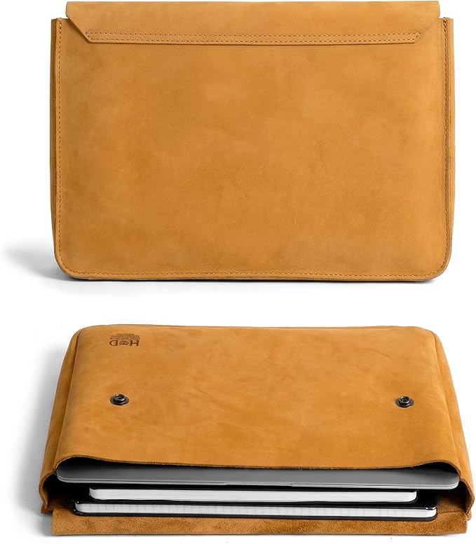 Hide & Drink, Vintage Folder Document Holder, File Case, A5 Binder, Envelope Portfolio, Full Grain Leather, Handmade, Old Tobacco