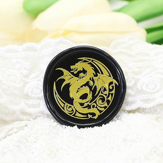 SWANGSA Celtic Dragon Wax Seal Stamp Kit with 200pcs Sealing Wax Beads, Great for Embellishment of Wedding Invitations, Wine Packages, Gift Wraps