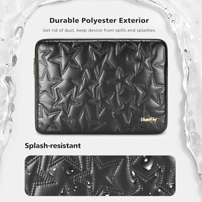 15 16 inch Laptop Sleeve Case for 15" MacBook Pro/Air M5 M4, 16" MacBook Pro M5 M4 Max, 15" Surface Laptop 6, 15" IdeaPad Slim 5i Gen 9 ｜ 3i Gen 8/9, 16" XPS 16, HP Laptop Bag Cover, Black