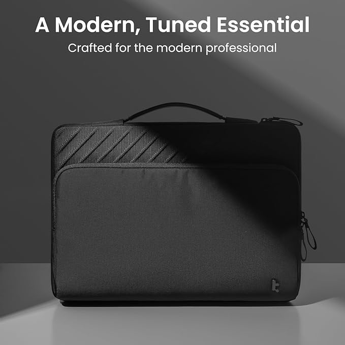 tomtoc Protective Laptop Carrying Case for 2024 New 16-inch MacBook Pro M4/M3/M2/M1 Pro/Max 2024-2019, Water-Resistant Laptop Bag Sleeve with Accessory Pocket for The New Razer Blade 15