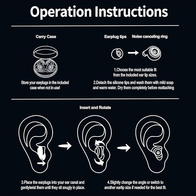 Ear Plugs for Sleeping Earplugs for Concerts Noise Cancelling Reusable Soft Silicone Noise Reduction Earbuds for Travel, Focus, Work 33-45dB Hearing Protection with 9 Ear Tips & Case (Green)