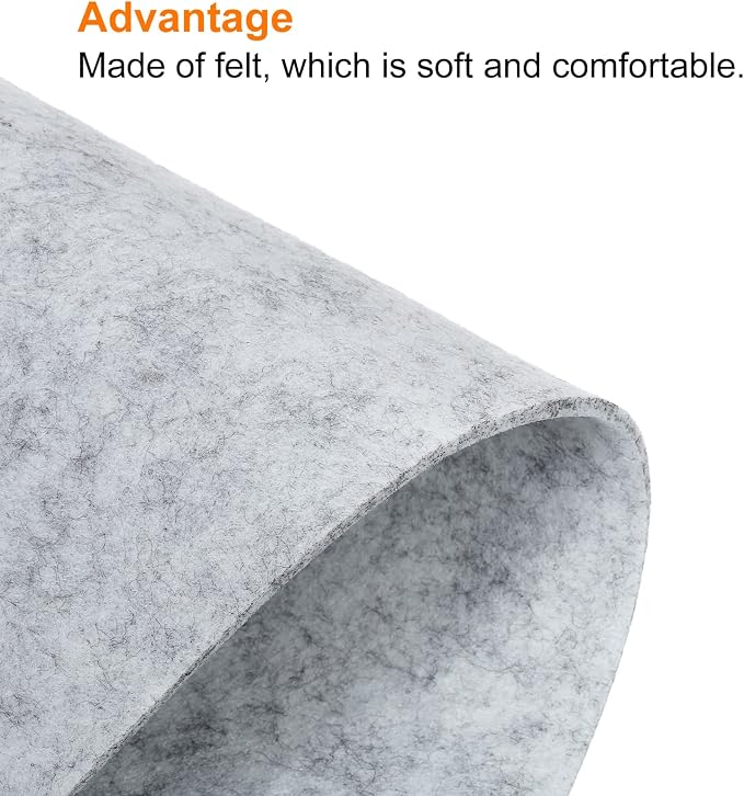 PATIKIL 24"x12" Desk Mat Protector, Felt Dual Side Mouse Pad Writing Mat for Office Home, Light Gray