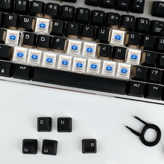 120 PCS Mechanical Keyboard Replacement Blue Switches, 3 pin Clicky/50gf Accurate Typing/Dustproof switches for LED Gaming Keyboard/3D Prints