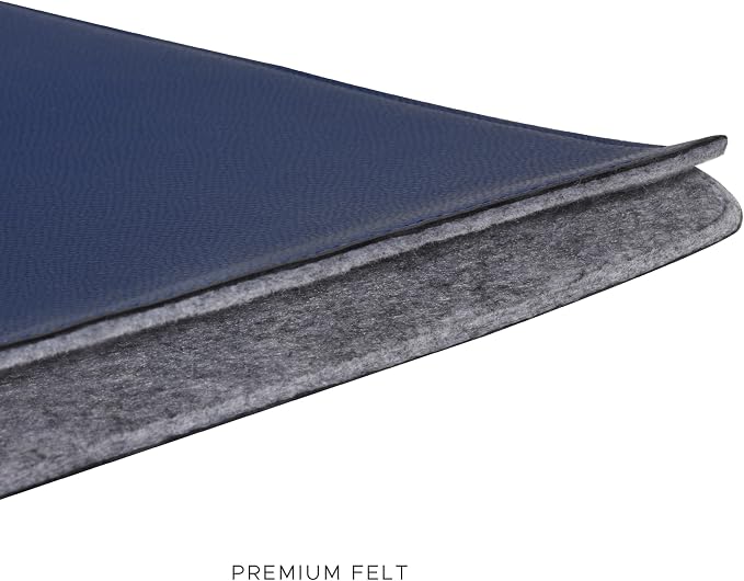 Comfyable Laptop Sleeve 13 Inch Precisely Compatible with MacBook Air M5 2026 & MacBook Pro/Neo A18, Faux Leather Cover Case, Midnight Blue