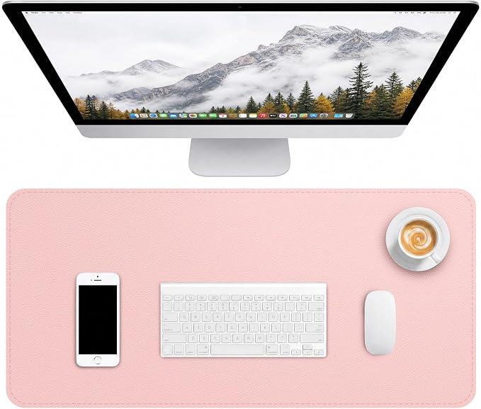 Leather Desk Mat, Desk Pad for Keyboard and Mouse Large Mouse Pads for Desk | Waterproof Desk Mat, Desk Matt for Desktop, Laptop Blotter, Keyboard Pad, Large Mouse Pad, Desk Essentials