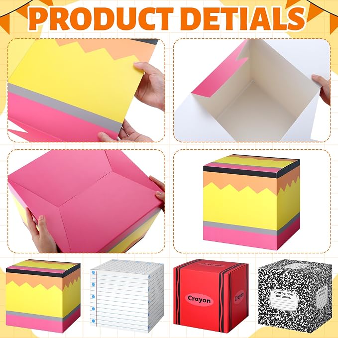 115 Pcs Back to School Decor Sets Rainbow Balloon Arch Kit Composition Notebook Pencil Crayon Balloon Box for Classroom Party Kindergarten Graduation Teacher Appreciation Photo Booth Prop Supplies