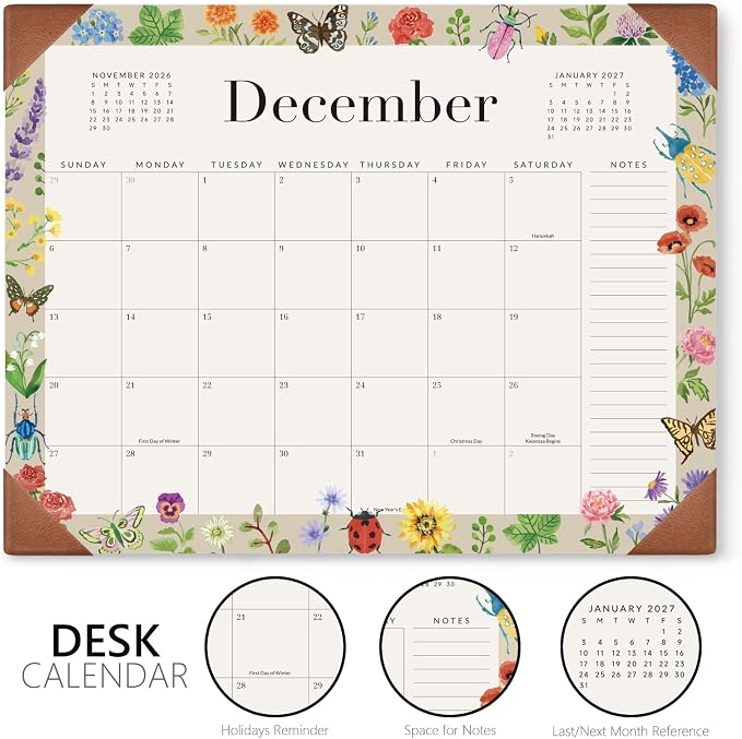 Jotsome Desk Calendar 2026-2027 with Desktop Pad, 18 Months Large Desk Pad Calendar From Now to June 2027 22x17 inch, Desk Blotter Calendar for Home Office and School, Easy Planning