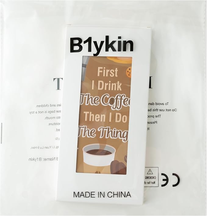 B1ykin Cute Sticky Notes Set - First I Drink The Coffee Then I Do The Things Self-Stick Notes Pad, 550 Sheets Writing Memo Pages Sticky Notepad for Teacher Appreciation Gifts for School (Coffee Lover)