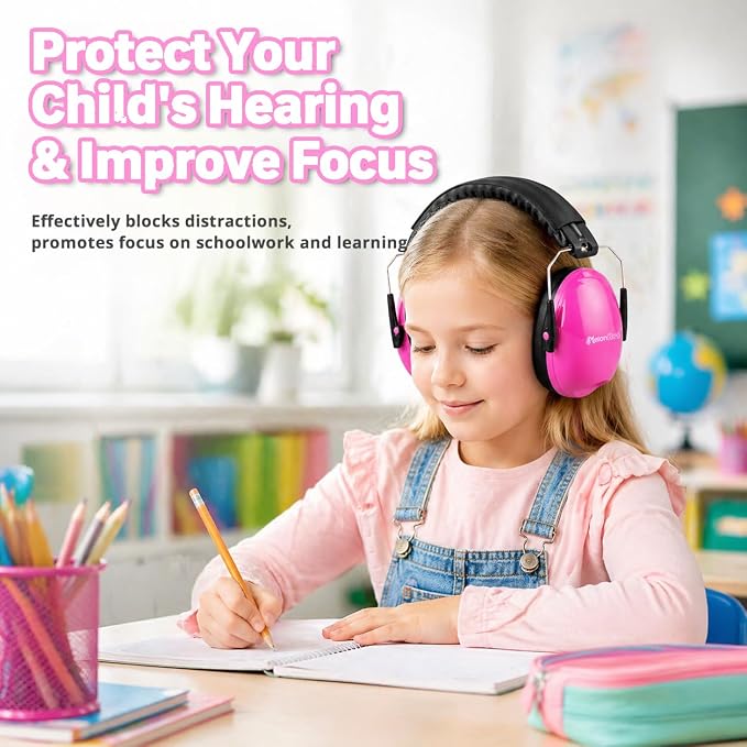 MelonArt Kids Ear Protection Ear Muffs Noise Cancelling Headphones for Kid Toddler Adult Autism Sensory, 27dB Noise Reduction Earmuffs Hearing Safety for Shooting Monster Truck Concert Fireworks