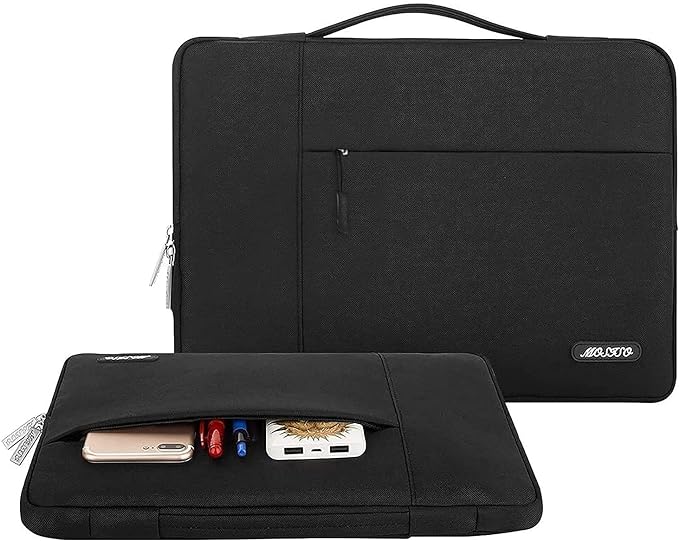 MOSISO Laptop Case 16 inch, 15-15.6 inch Laptop Sleeve with Handle Compatible with MacBook Pro 16 M5 M4 M3 M2 M1, HP Acer Dell Lenovo ASUS, Polyester Multifunctional Computer Bag, Black