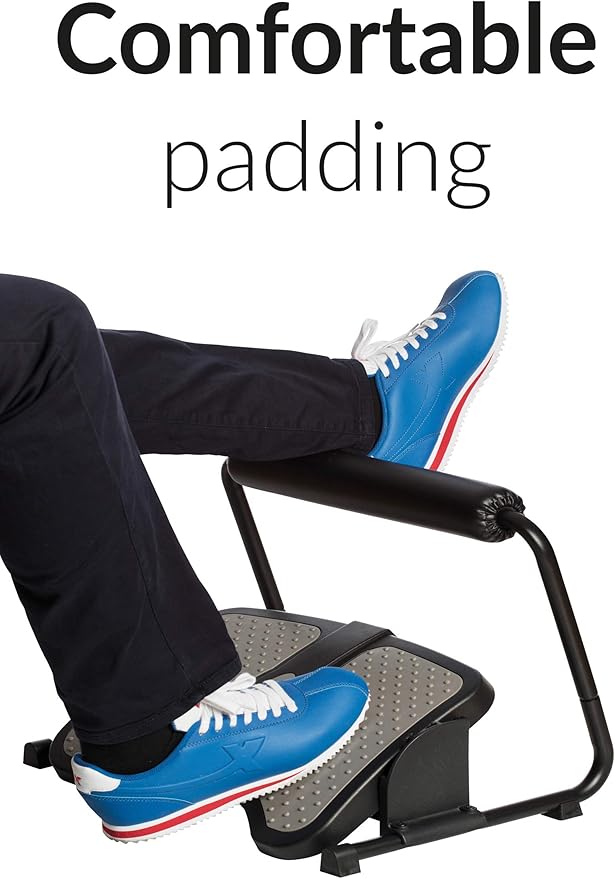 SUN-FLEX Ergonomic Height Adjustable Office Footrest Under Desk at Work for Sitting and Standing,Intuitive Foot Stool and Leg Rest for Standing Desk (Black)