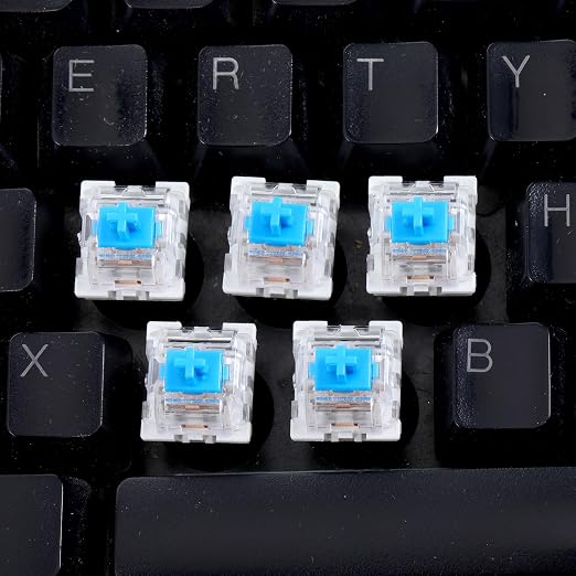 50 PCS Mechanical Keyboard Switches Keyboard Clicker 3 Pin Blue Switch Replacement Keyboards Keys