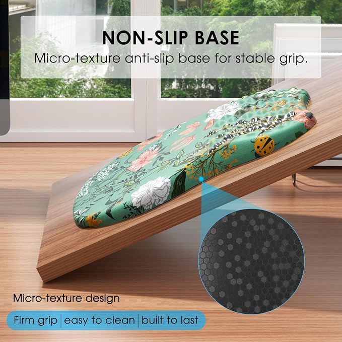 MROCO Ergonomic Mouse Pad with Wrist Support, 11.8 x 7.8 in, Garden Whispers